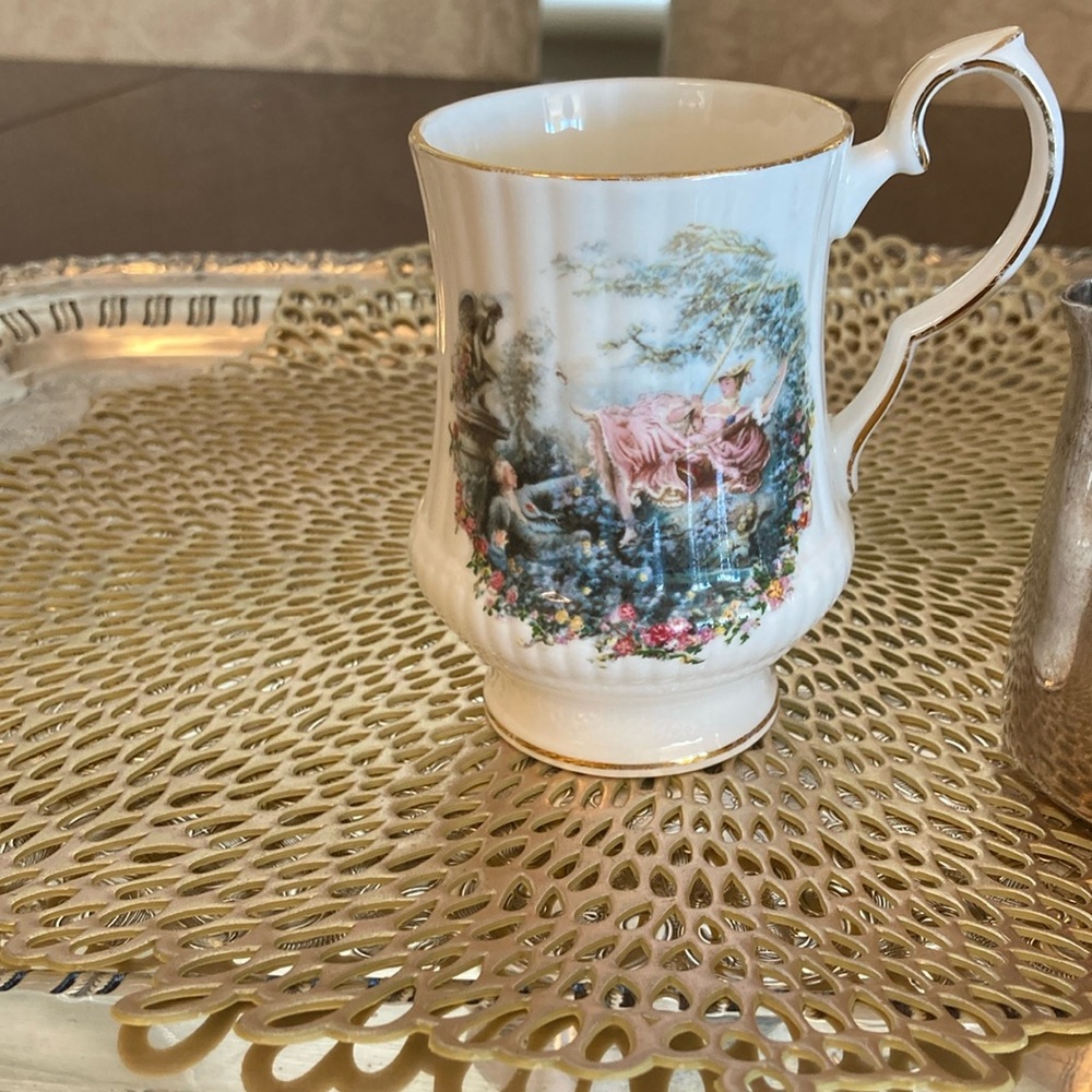 Vintage Bone China Coffee Cup